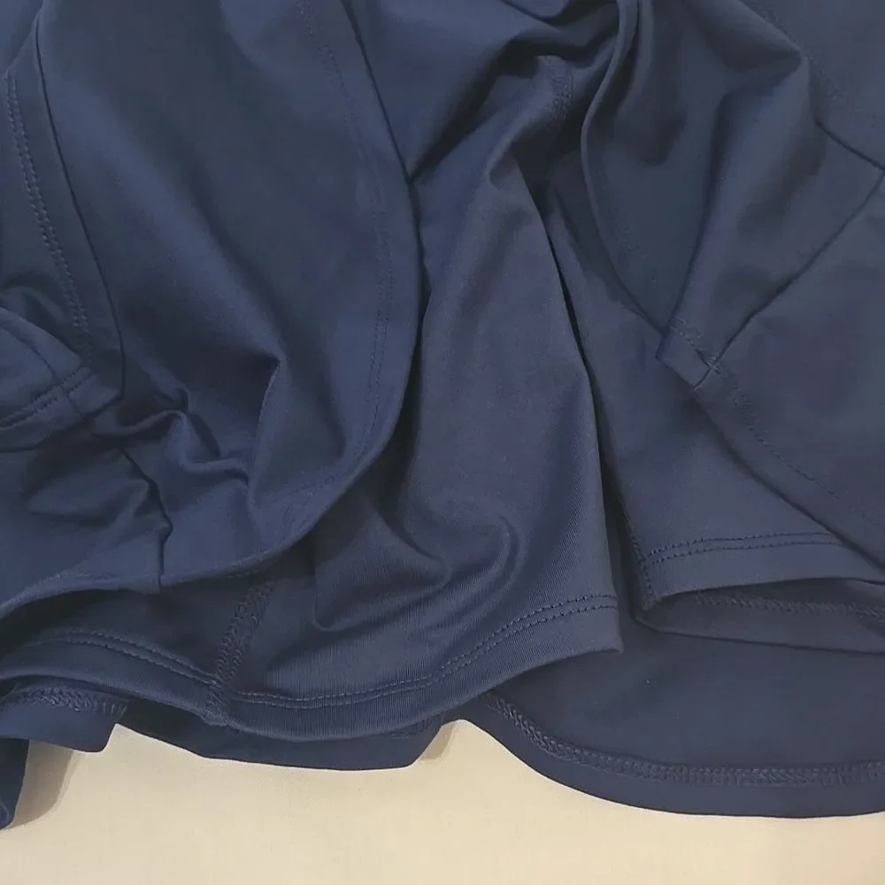 Tommy Bahama Navy blue pull on‎ athletic tulip skirt with shorts skort S